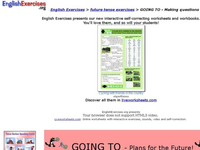 English Exercises: Future Tense Exercises Interactive