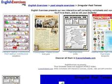 Irregular Past Tenses Interactive