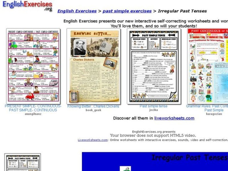 Irregular Past Tenses Interactive