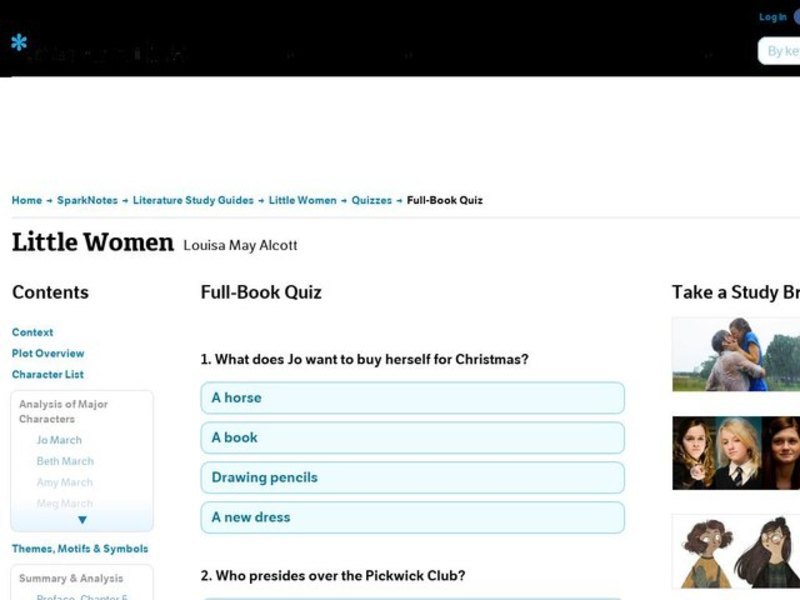 Little Women Quiz Interactive