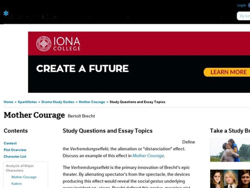 Mother Courage and Her Children by Bertolt Brecht: Study Guide - Mini Essays Study Guide