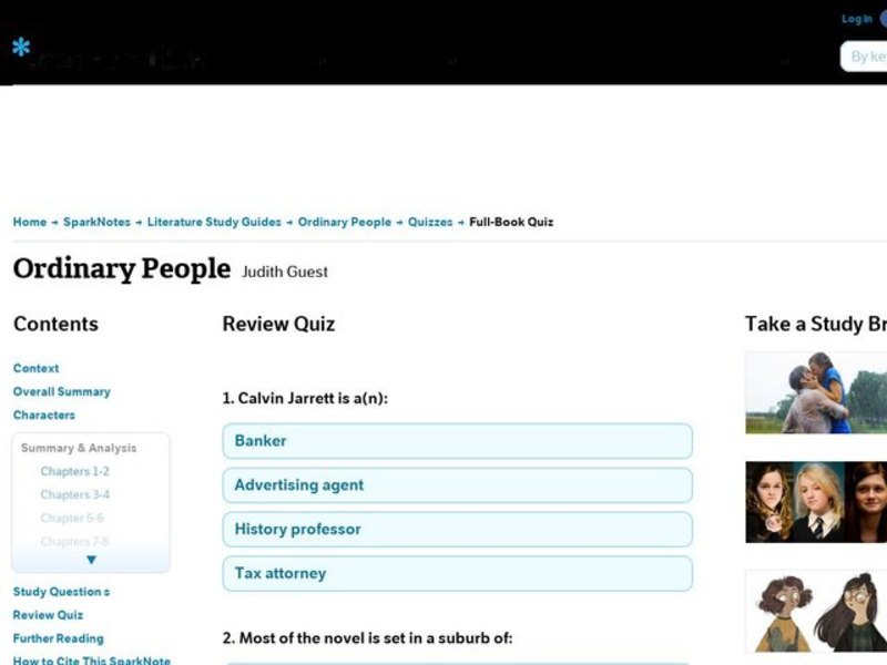 Ordinary People Review Quiz Interactive