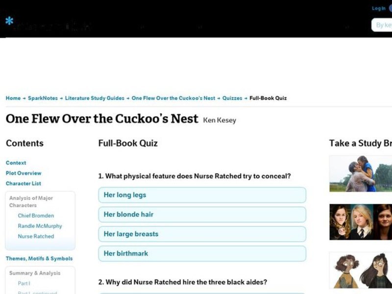 One Flew Over the Cuckoo’s Nest Quiz Interactive
