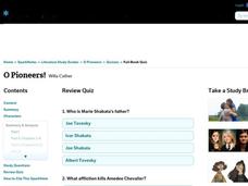 O Pioneers! Quiz Interactive