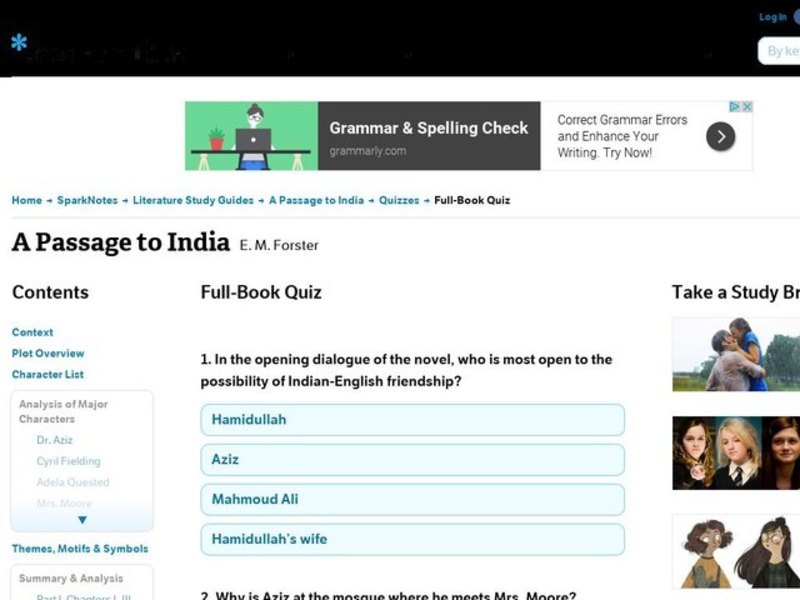 A Passage to India Quiz Interactive
