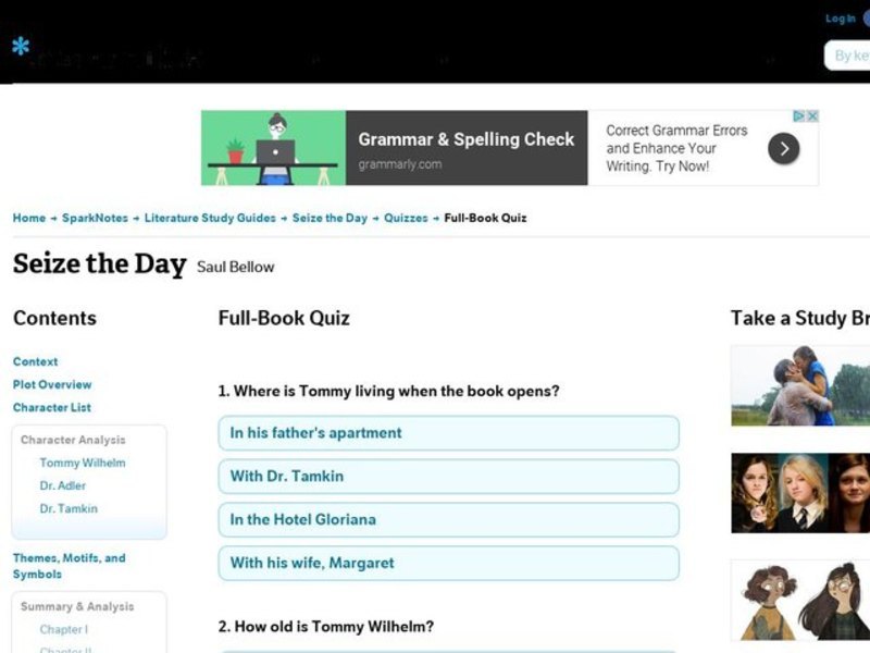 Seize the Day Quiz Interactive