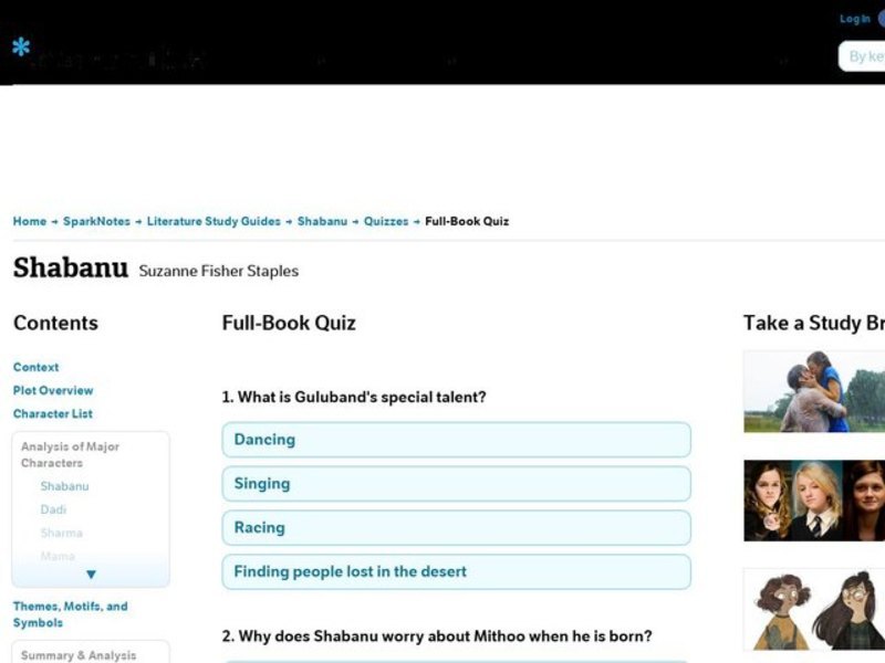 Shabanu Quiz Interactive