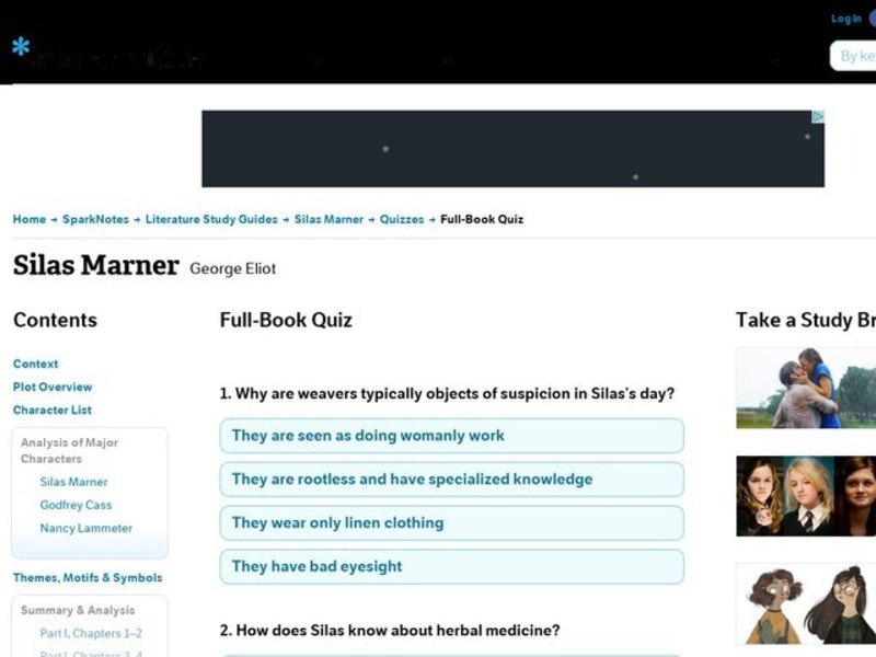 Silas Marner Quiz Interactive