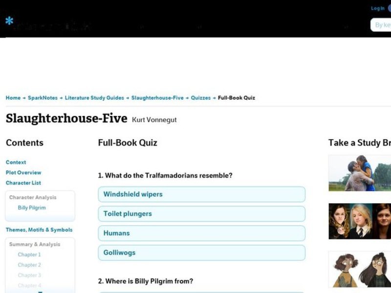 Slaughterhouse-Five Quiz Interactive