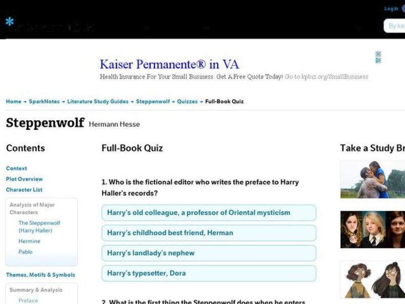 Steppenwolf Quiz Interactive