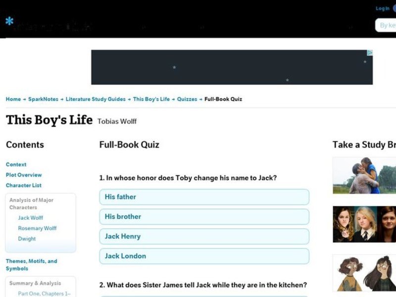 This Boy's Life Quiz Interactive