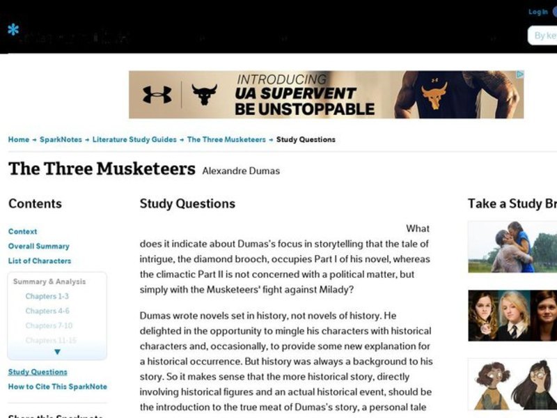 The Three Musketeers by Alexandre Dumas: Study Guide - Mini Essays Study Guide