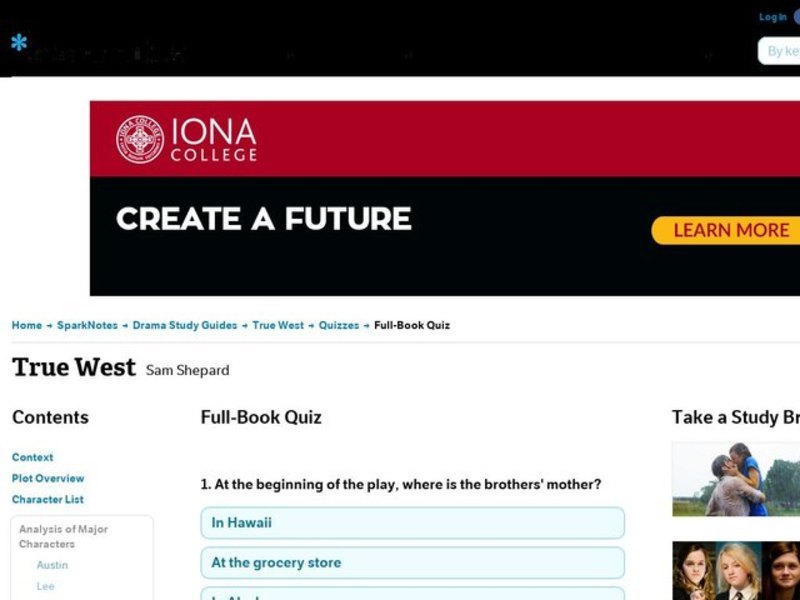 True West Quiz Interactive