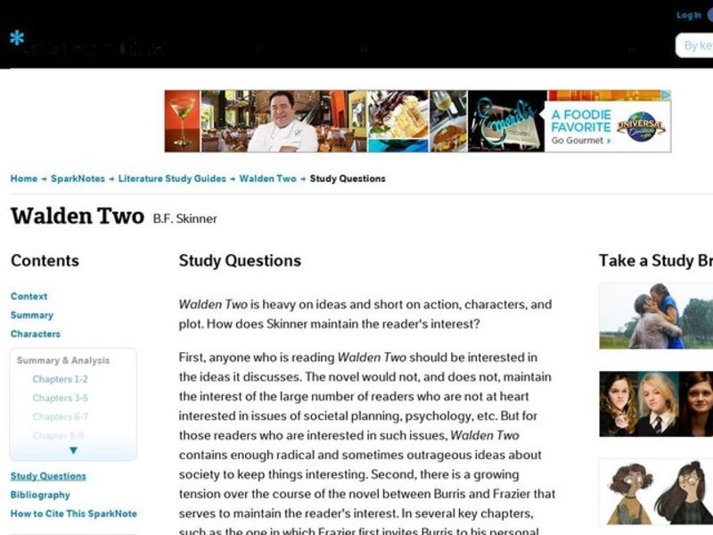 Walden Two by B.F. Skinner: Study Guide - Mini Essays Study Guide