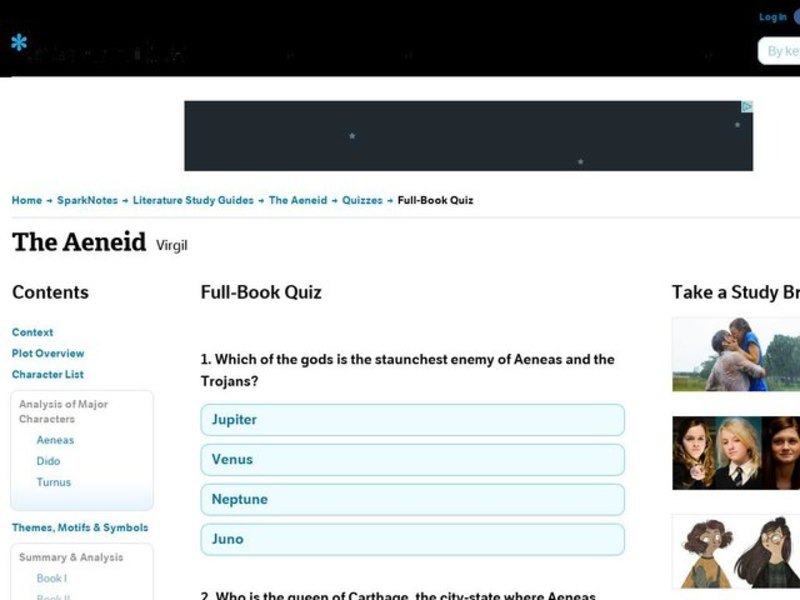 The Aeneid Quiz Interactive