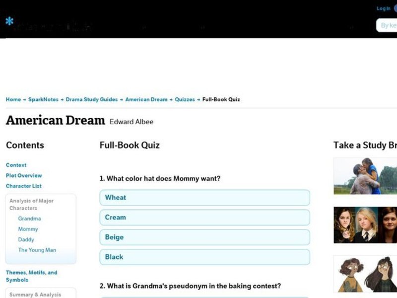 American Dream Quiz Interactive