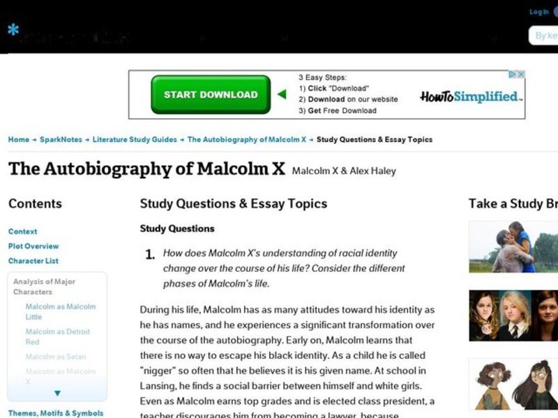The Autobiography of Malcolm X by Malcolm X Alex Haley Study Guide