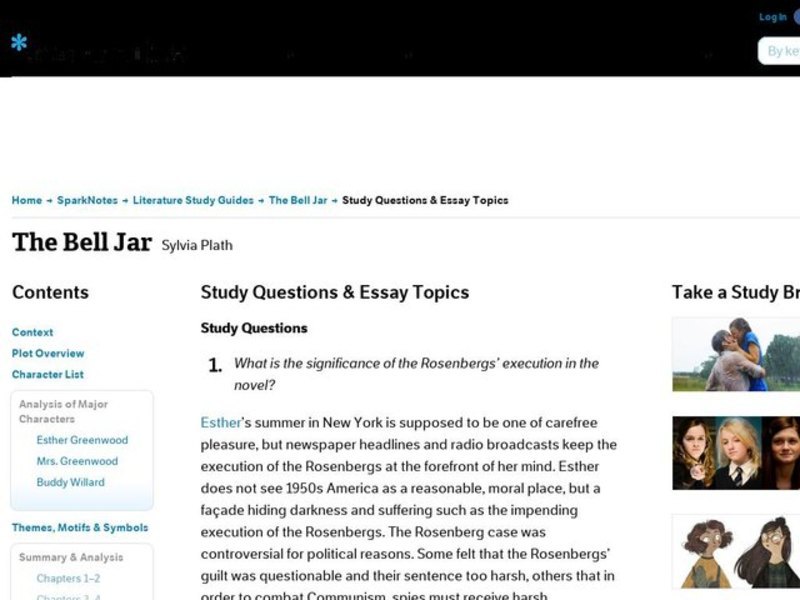 The Bell Jar by Sylvia Plath: Study Guide - Mini Essays Study Guide
