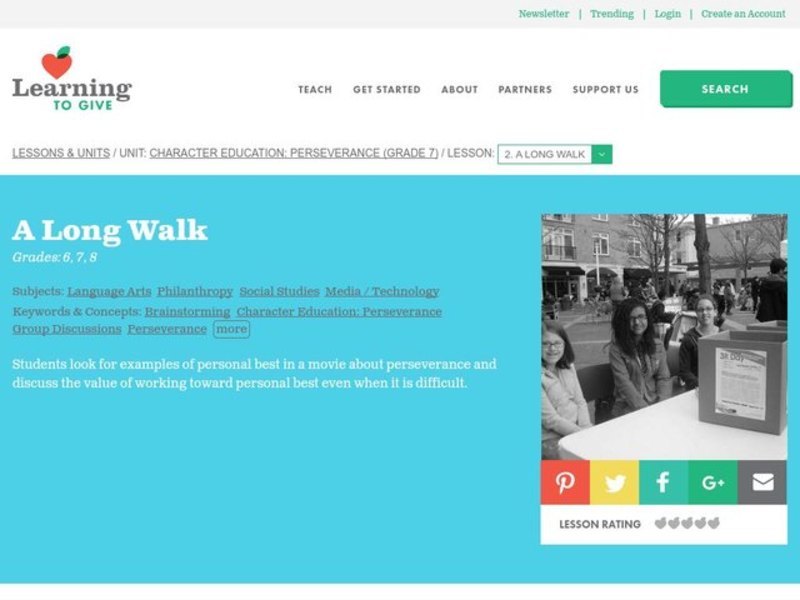 A Long Walk Lesson Plan