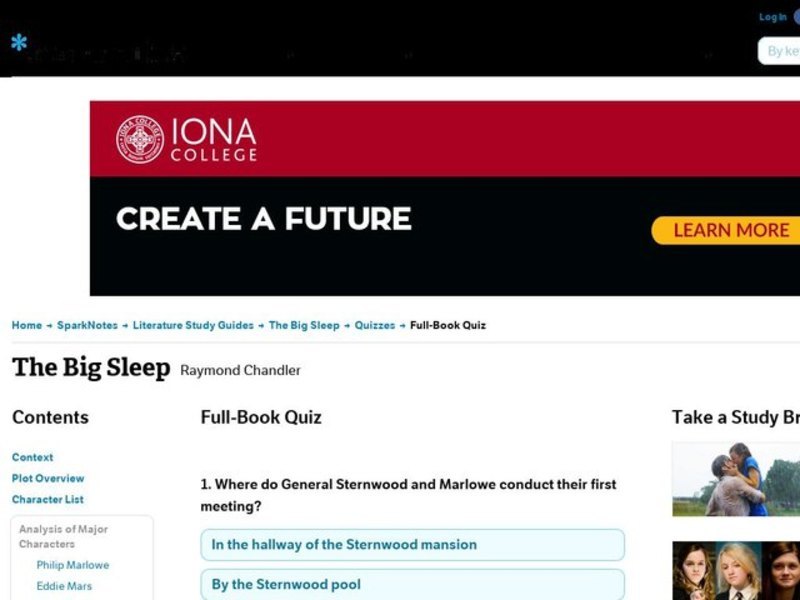 The Big Sleep Quiz Interactive