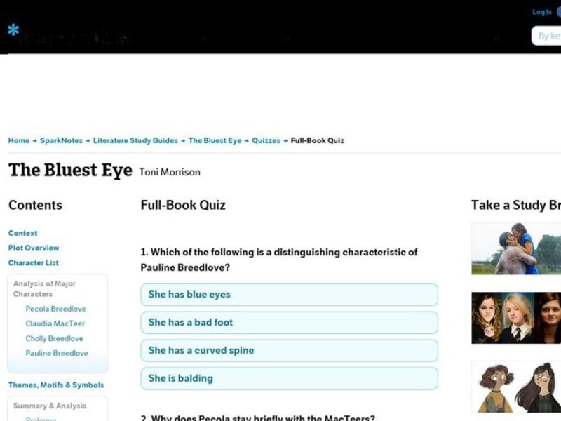 The Bluest Eye Quiz Interactive
