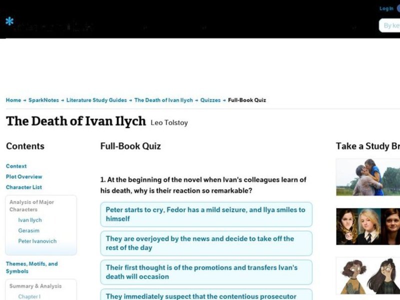 The Death of Ivan Ilych Quiz Interactive