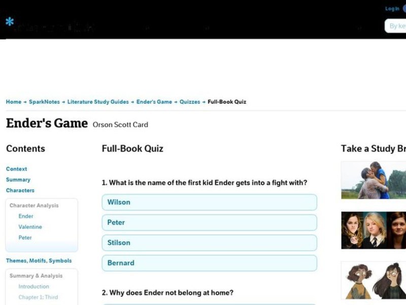 Ender's Game Quiz Interactive