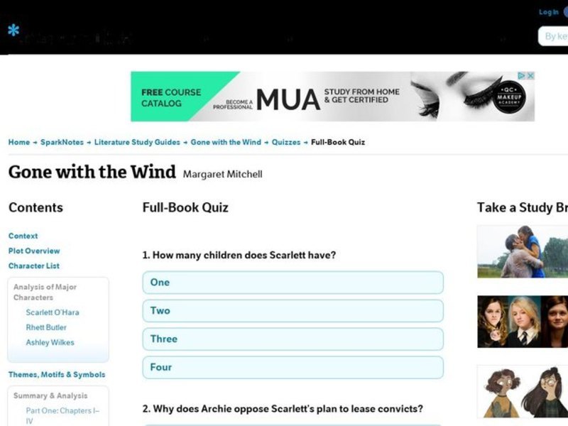 Gone with the Wind Quiz Interactive