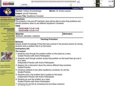Equilibrium Constant Lesson Plan
