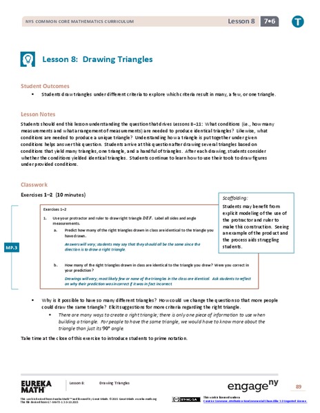 Drawing Triangles Lesson Plan