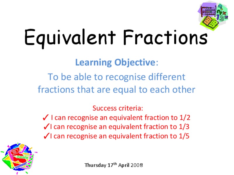 Equivalent Fractions PPT
