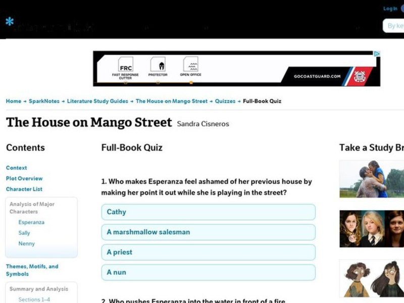 The House on Mango Street Quiz Interactive