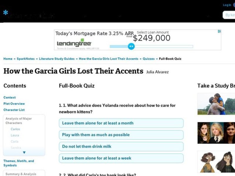 How the Garcia Girls Lost Their Accents Quiz Interactive