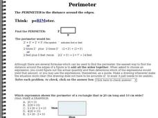 Four Rectangle Perimeter Problems Interactive
