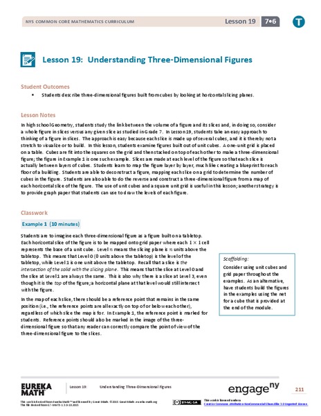 Understanding Three-Dimensional Figures Lesson Plan