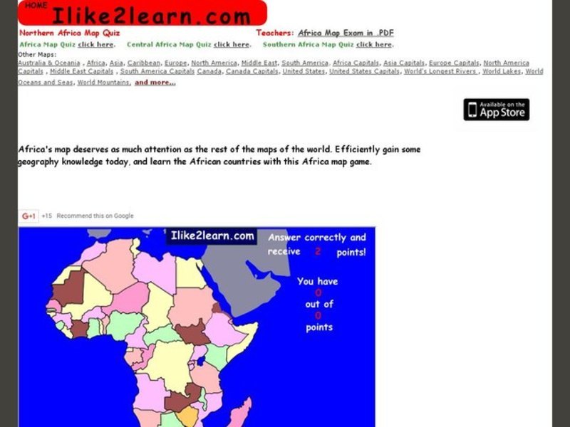 Northern Africa Map Quiz Interactive