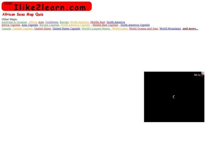 African Seas Map Quiz Interactive