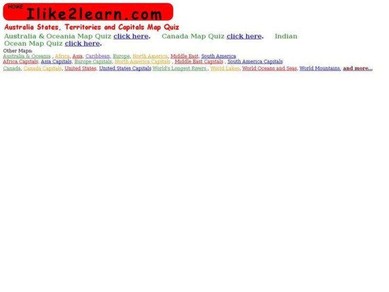 Australia States, Territories and Capitals Map Quiz Interactive