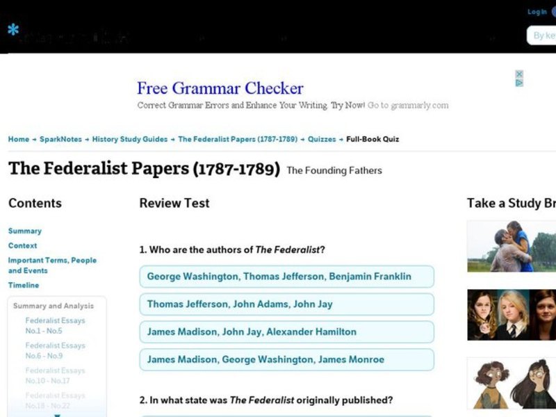 The Federalist Papers (1787-1789) Interactive