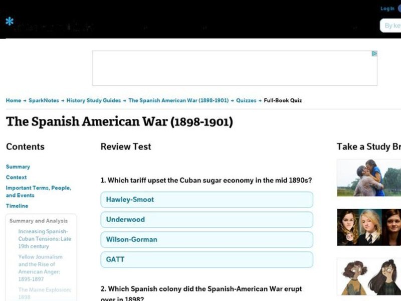 The Spanish American War (1898-1901) Interactive