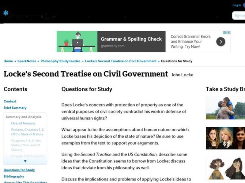 Locke's Second Treatise on Civil Government  Interactive