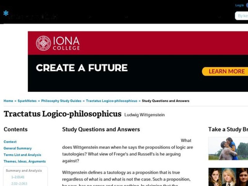 Tractatus Logico-philosophicus by    Ludwig Wittgenstein    Interactive