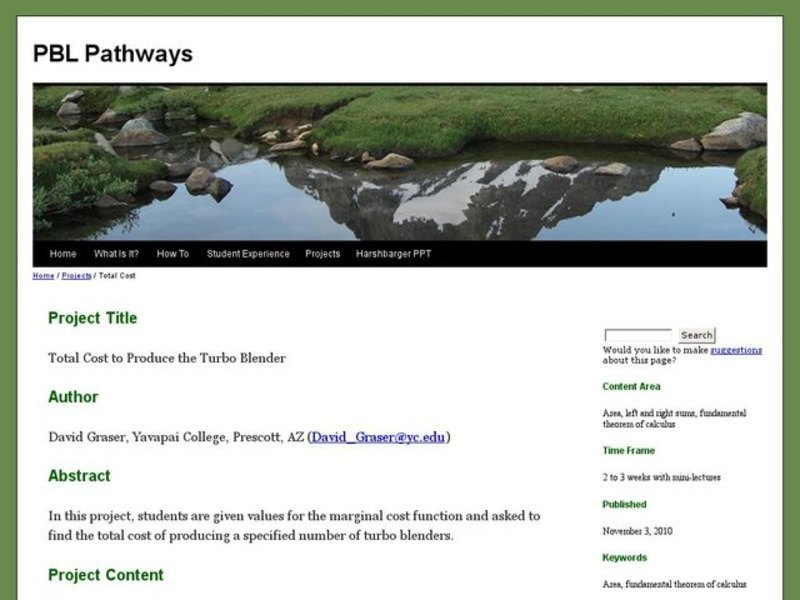 Total Cost to Produce the Turbo Blender Activity