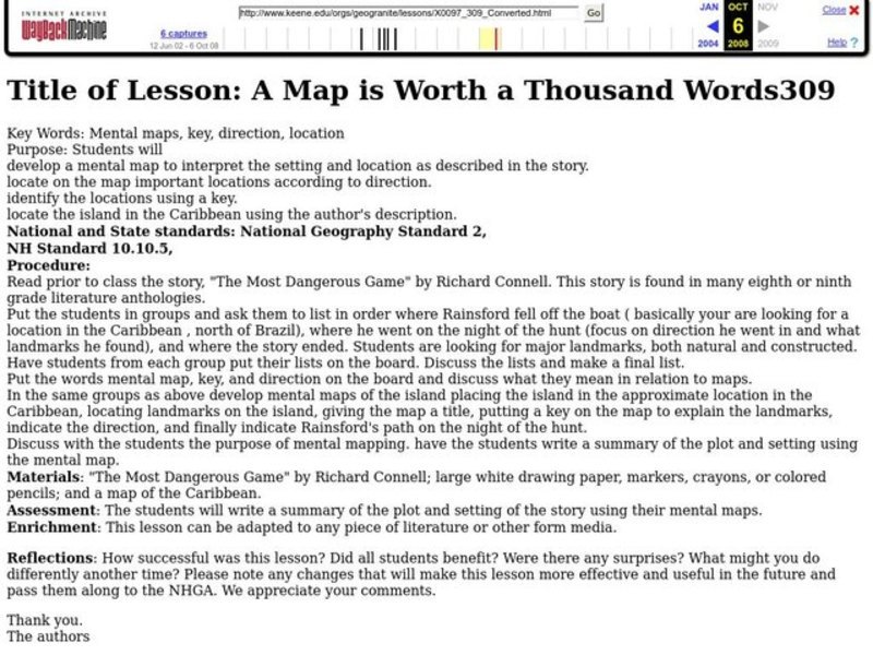 A Map is Worth a Thousand Words Lesson Plan