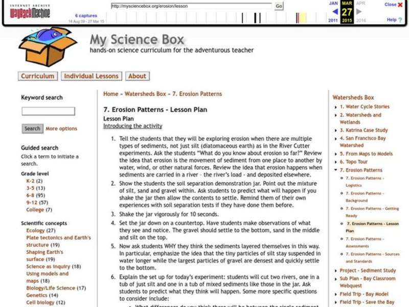 Erosion Patterns Lesson Plan