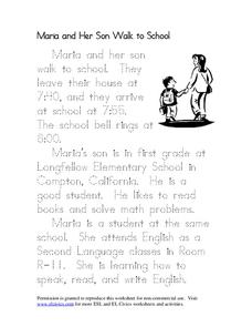 ESL Printing Practice Worksheet