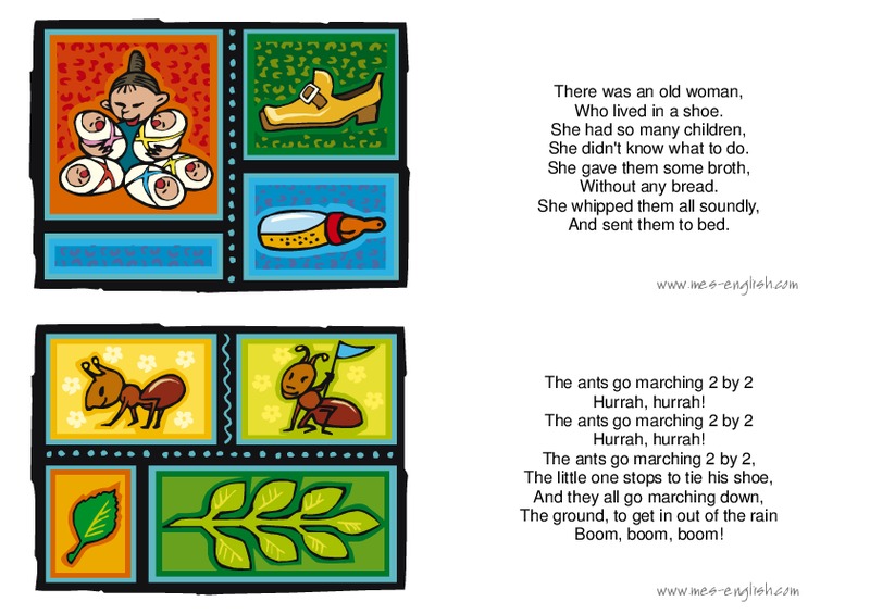 ESL Rhymes Worksheet