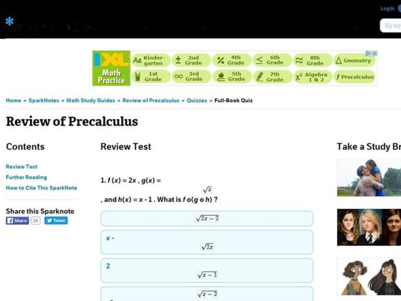Review of Precalculus Interactive
