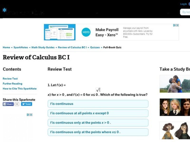 Review of Calculus BC I Interactive