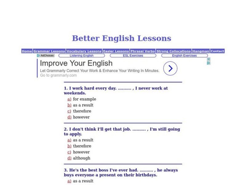 ESL Vocabulary Activity Interactive